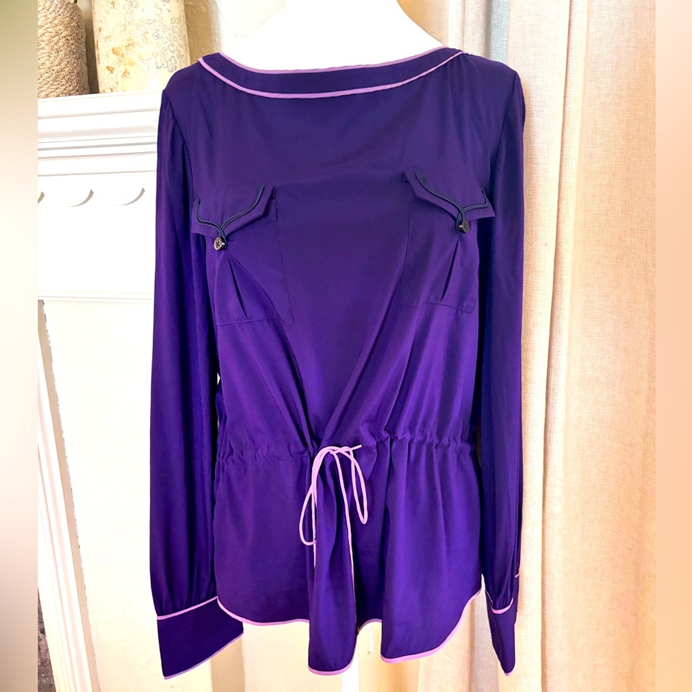 Z Spoke by Zac Posen woman’s silk purple blouse size 12
